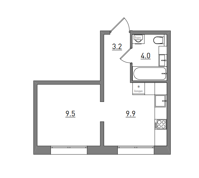 планировка квартиры 60 м2